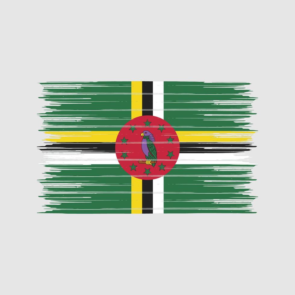 Dominica vlag borstel. nationale vlag vector