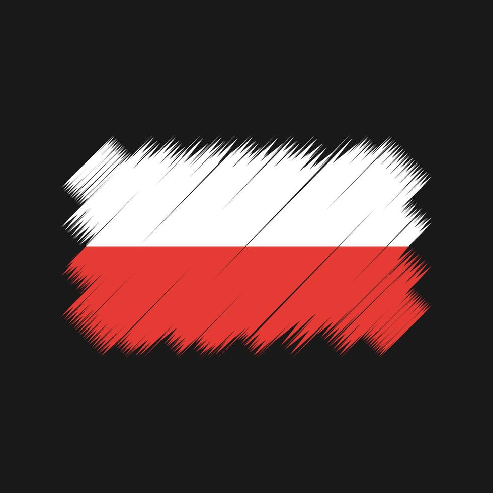 polen vlag borstel vector. nationale vlag vector