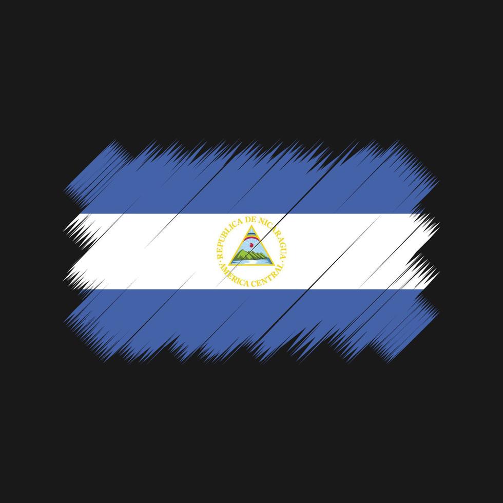 Nicaragua vlag borstel vector. nationale vlag vector