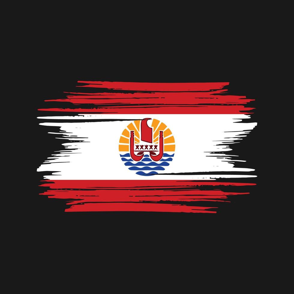 frans polynesië vlag penseelstreken. nationale vlag vector
