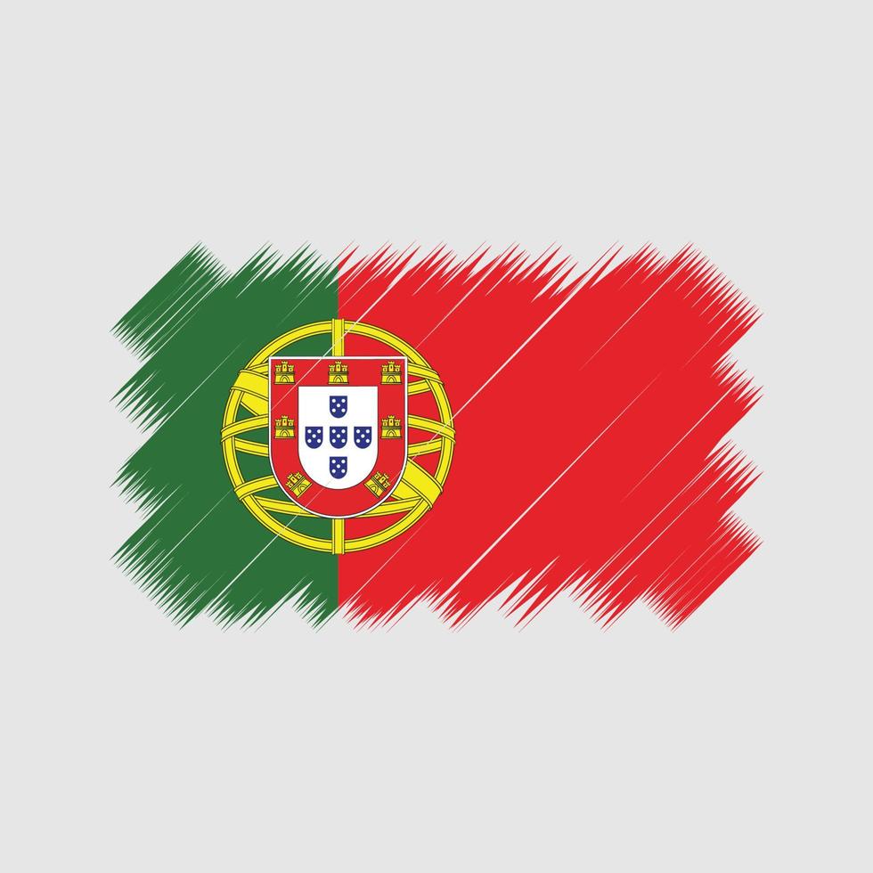 portugal vlag borstel vector. nationale vlag vector