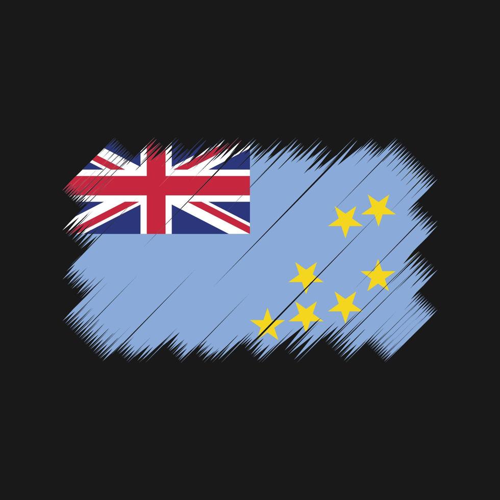 tuvalu vlag borstel vector. nationale vlag vector