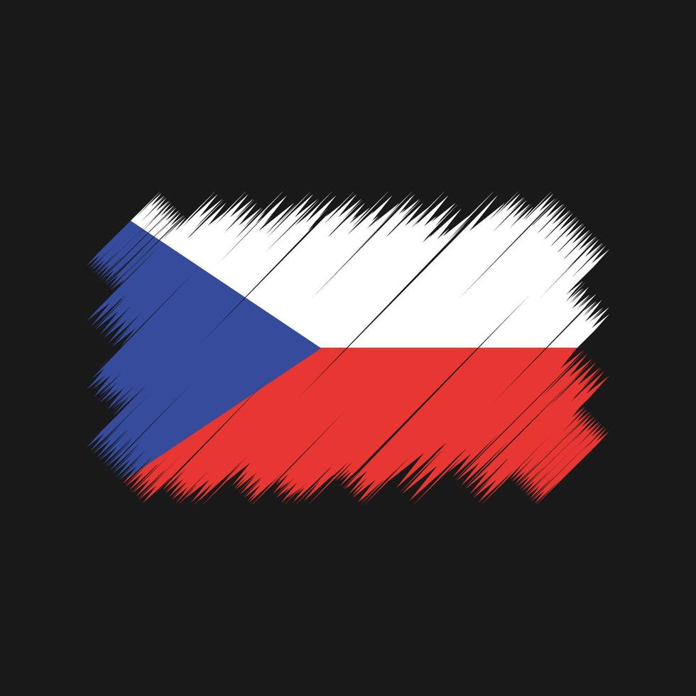 Tsjechische vlag borstel vector. nationale vlag vector