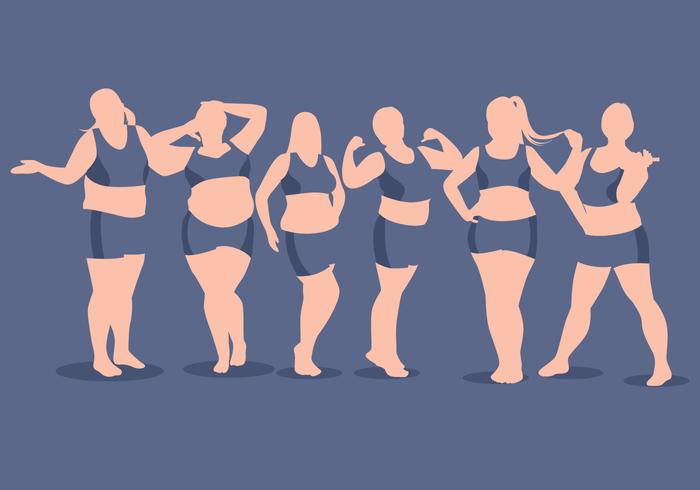 Full figured vrouw vector