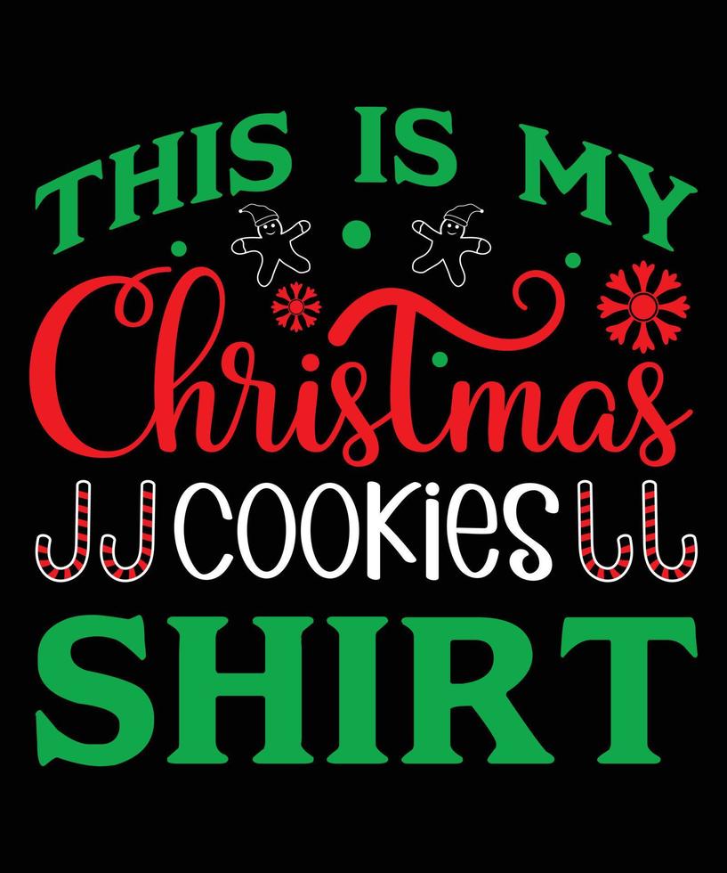 deze is mijn Kerstmis koekjes overhemd t-shirt ontwerp vector
