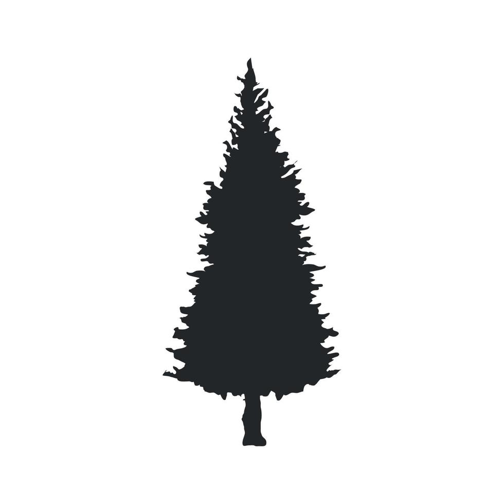 pijnboom boom coniferus silhouet vector