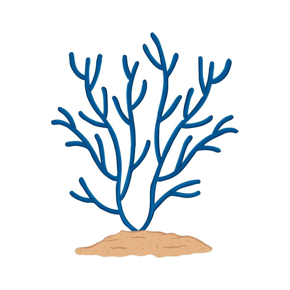 blauw takken zeewier vector