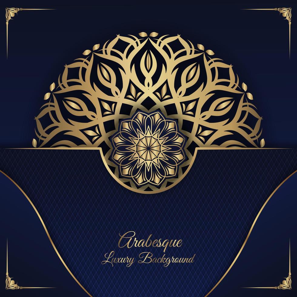 gouden mandala vintage ornament achtergrond luxe vector