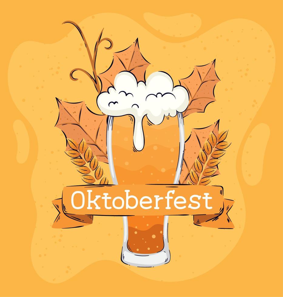 oktoberfest belettering in lint vector