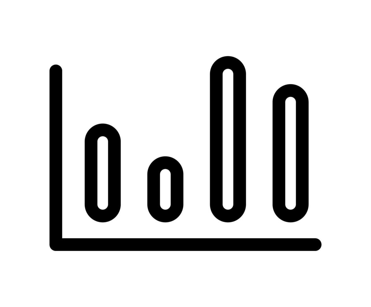 monoline vector diagram en grafieken verwant logo icoon voor uw ontwerp. teken voor knop in web
