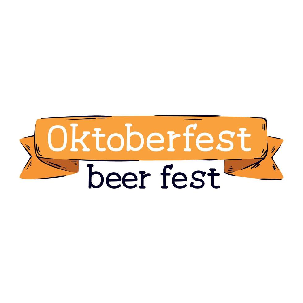 oktoberfeest bier fest belettering vector