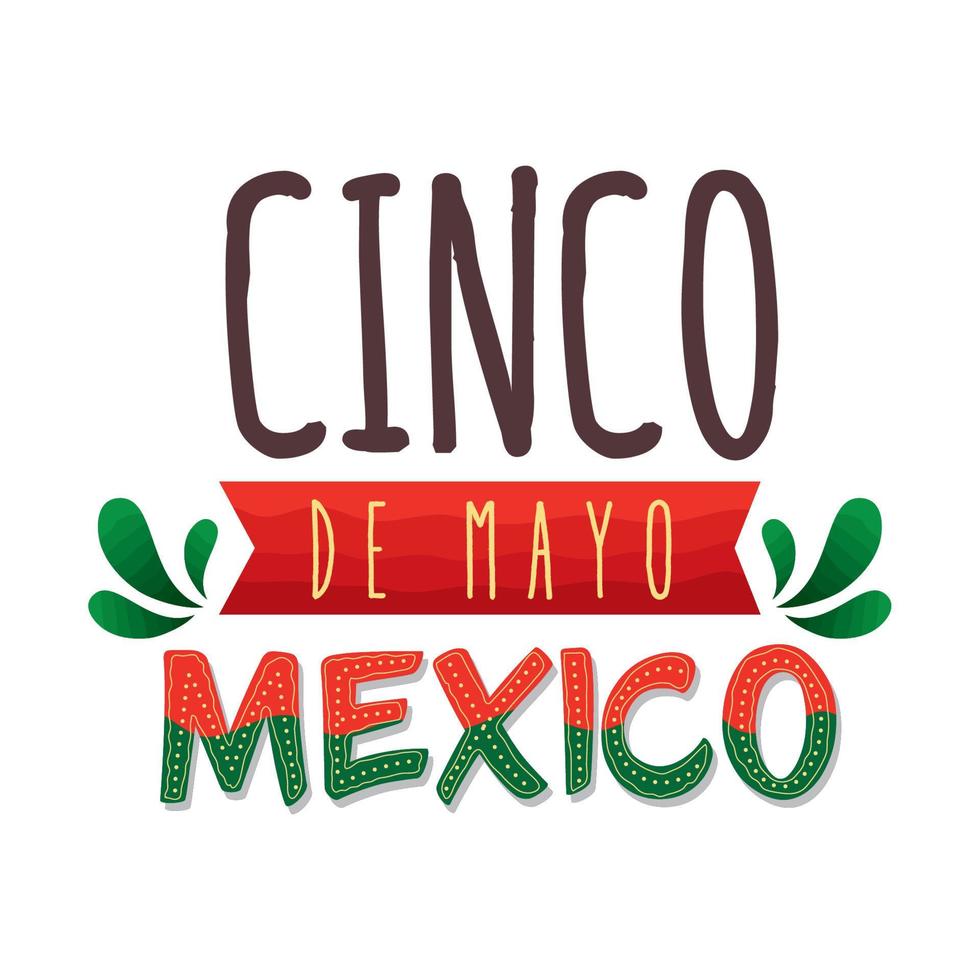 Mexicaans viering belettering poster vector