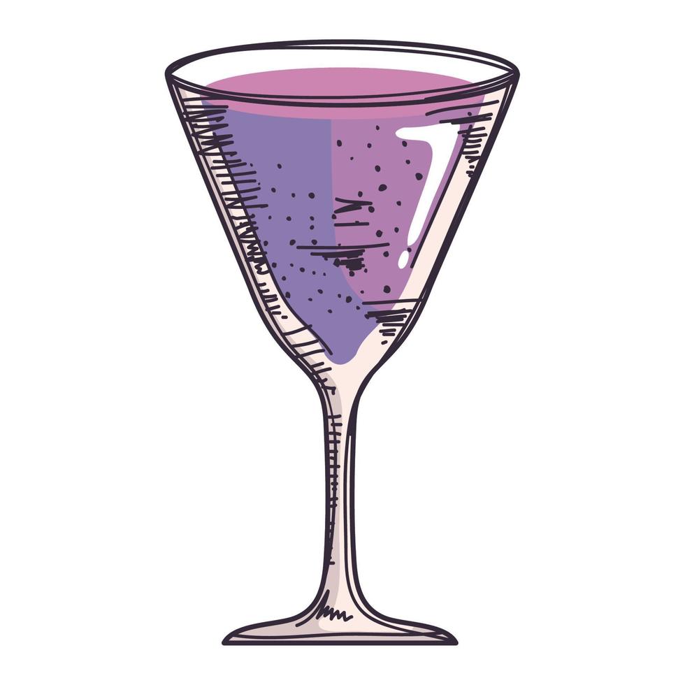 lila cocktail kop vector