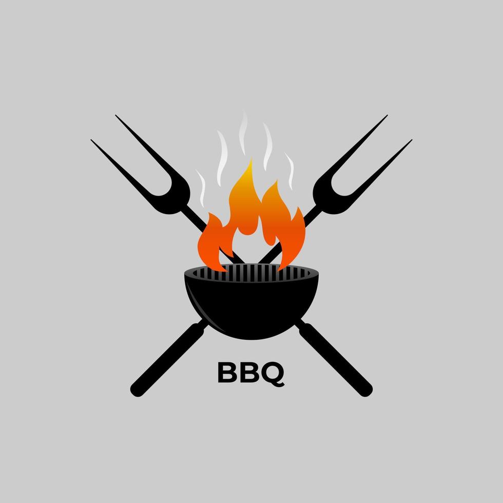 bbq rooster logo illustratie vector