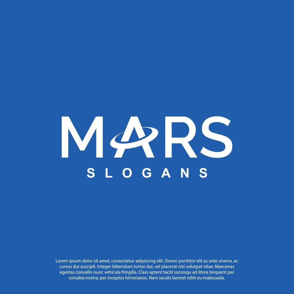 sterrenkundig logo ontwerp. planeet Mars vector