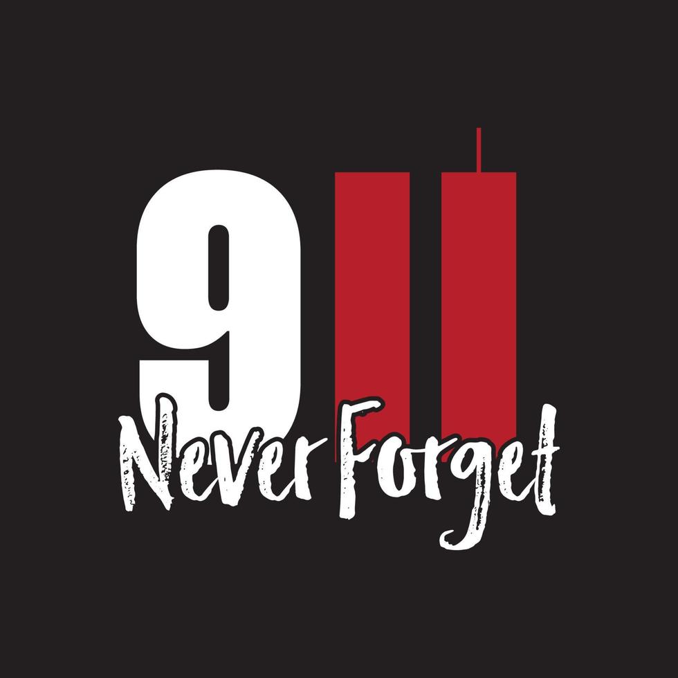 nooit vergeten, september 11, 9 11 t overhemd ontwerp vector