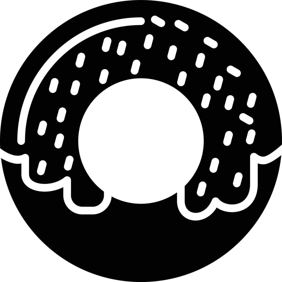 donut glyph icoon vector