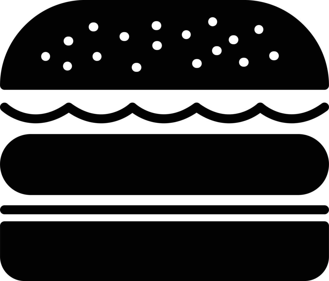 hamburger glyph-pictogram vector