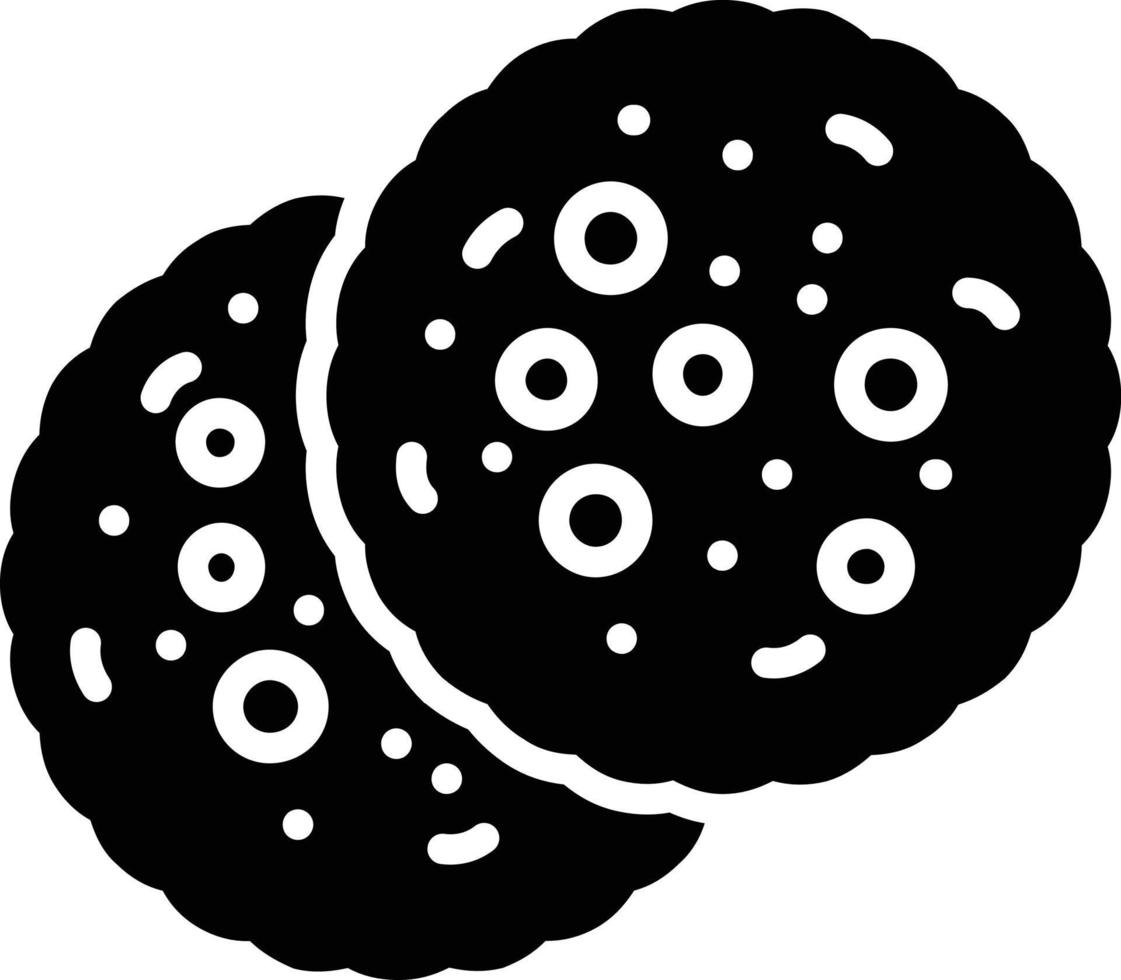 cookie glyph-pictogram vector