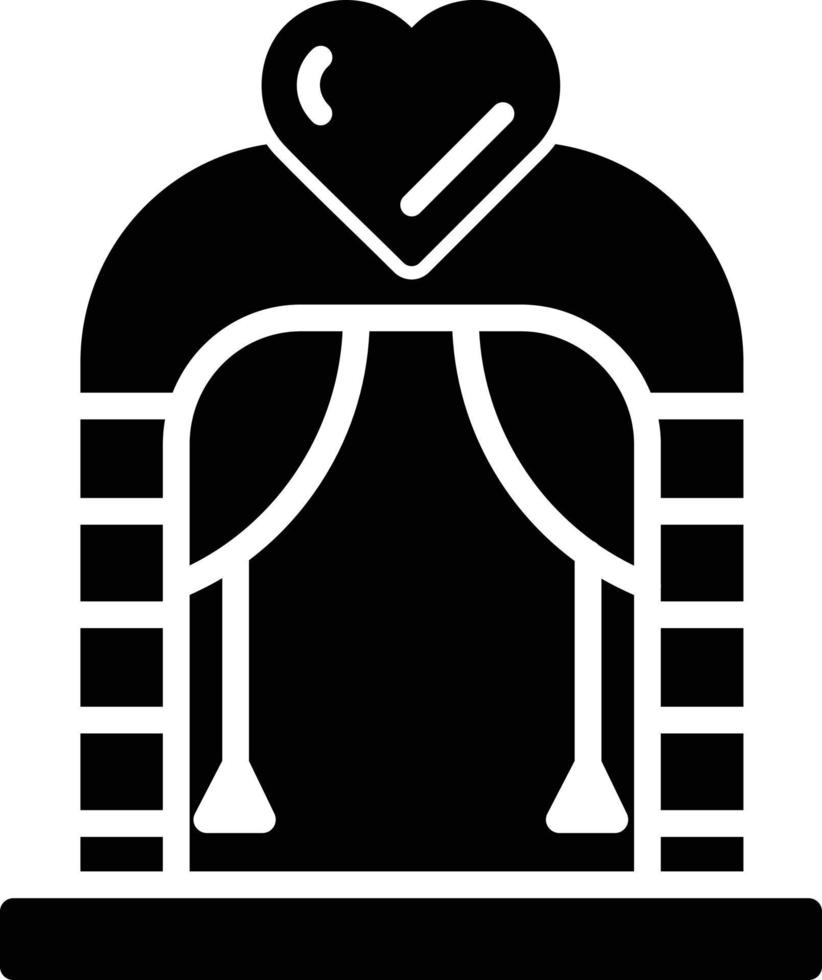 huwelijksboog glyph icoon vector