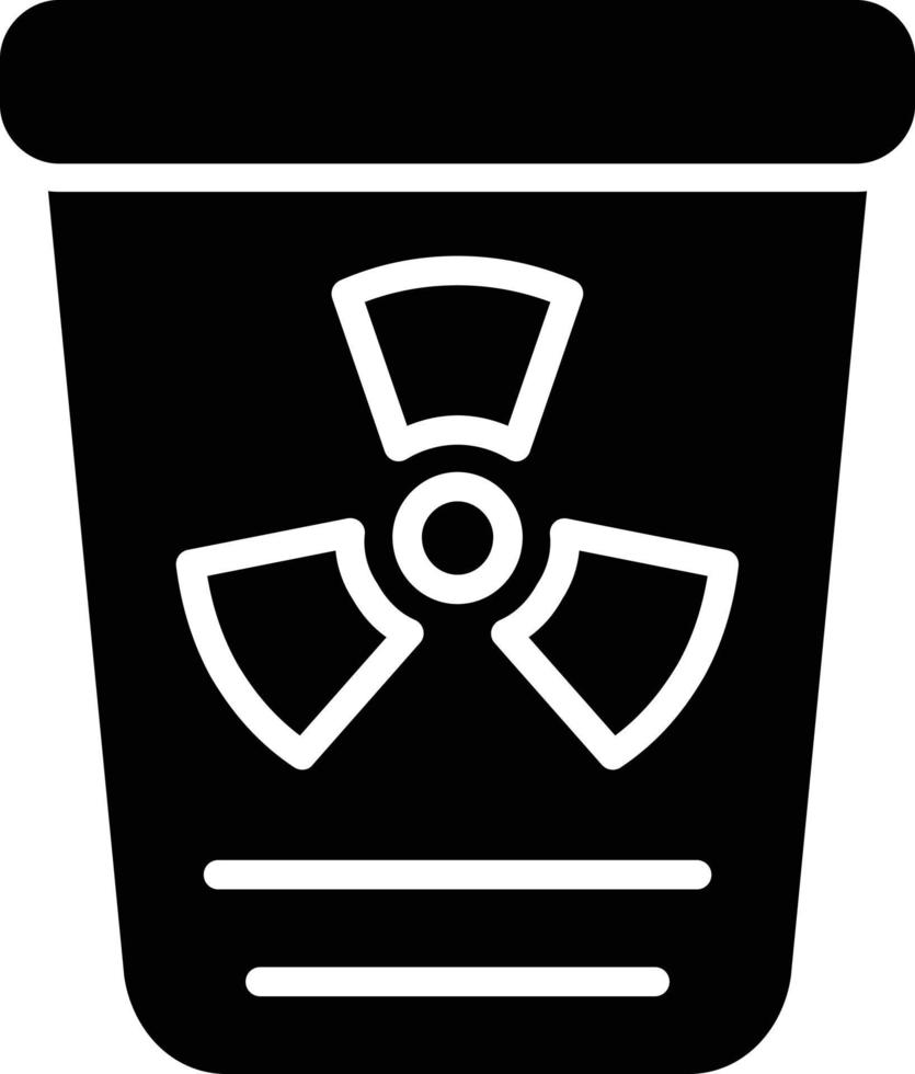 giftig afval glyph-pictogram vector
