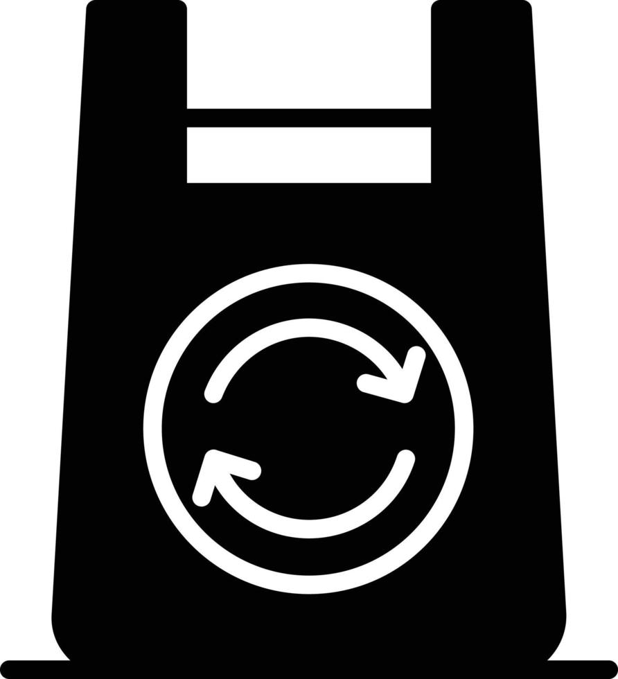 glyph-pictogram van plastic zak vector