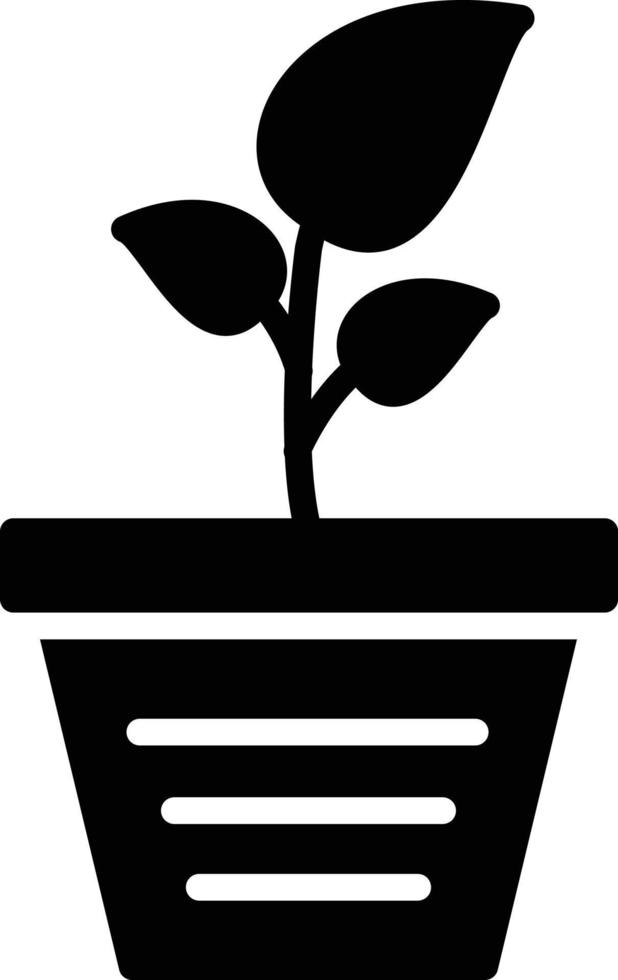 aanplant glyph icoon vector