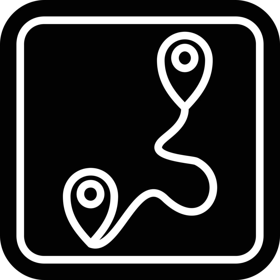 route glyph icoon vector