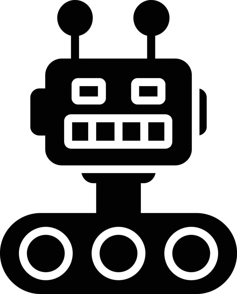 robot glyph-pictogram vector