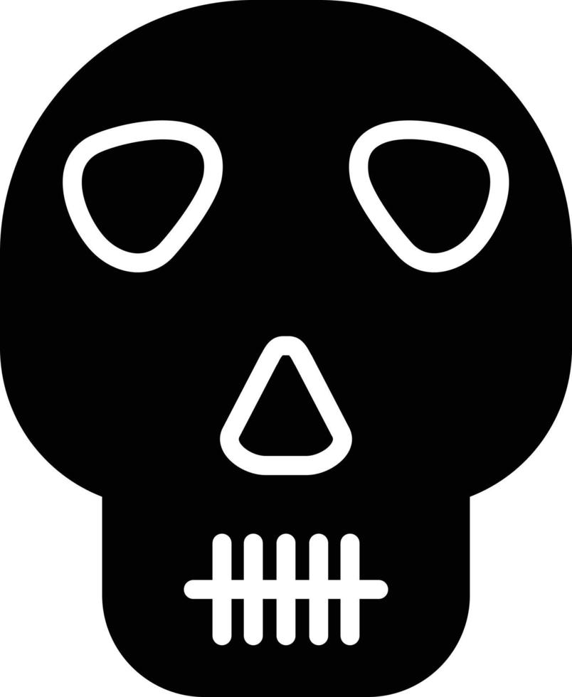 schedel glyph icoon vector