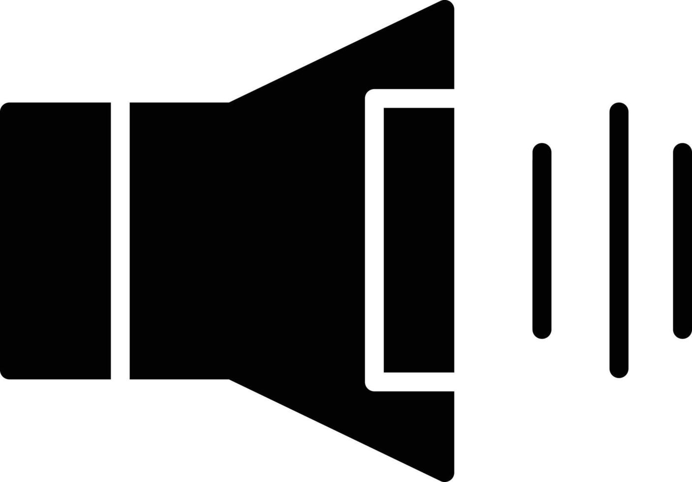 audio glyph-pictogram vector