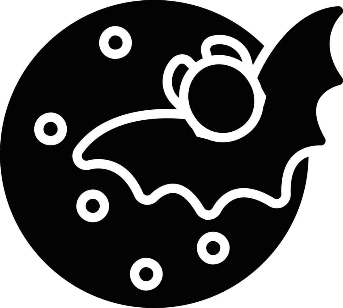 halloween maan glyph icoon vector