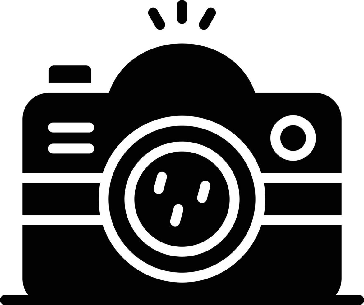 camera glyph-pictogram vector
