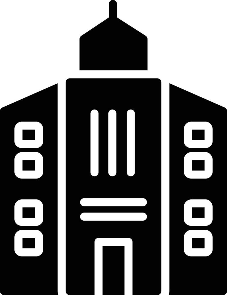 wolkenkrabber glyph icoon vector