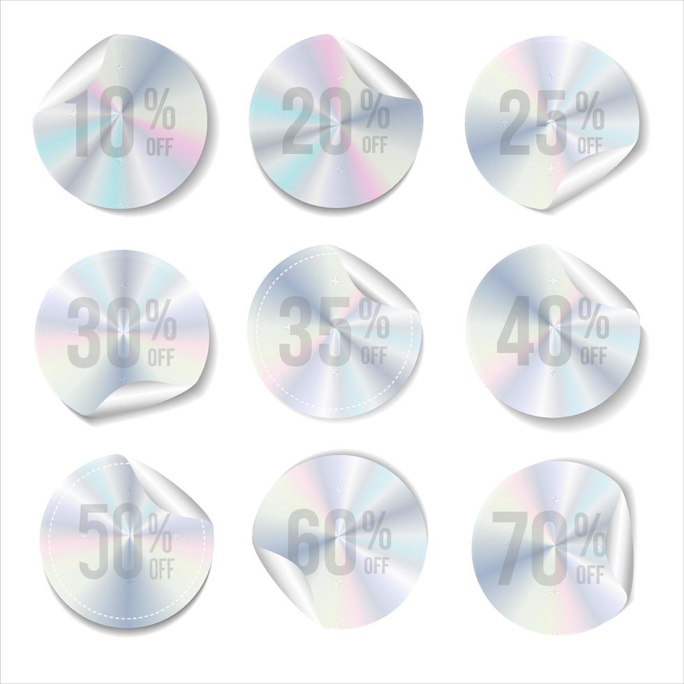 hologram stickers of etiketten met holografische structuur origineel Product vector