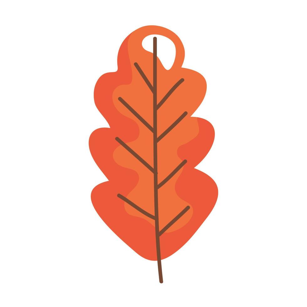 oranje herfst blad vector