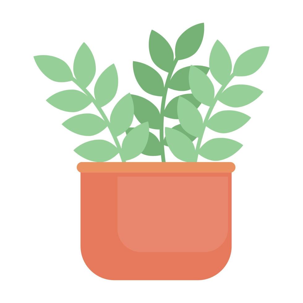 kamerplant in oranje pot vector