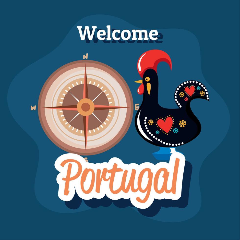 Welkom Portugal belettering vector