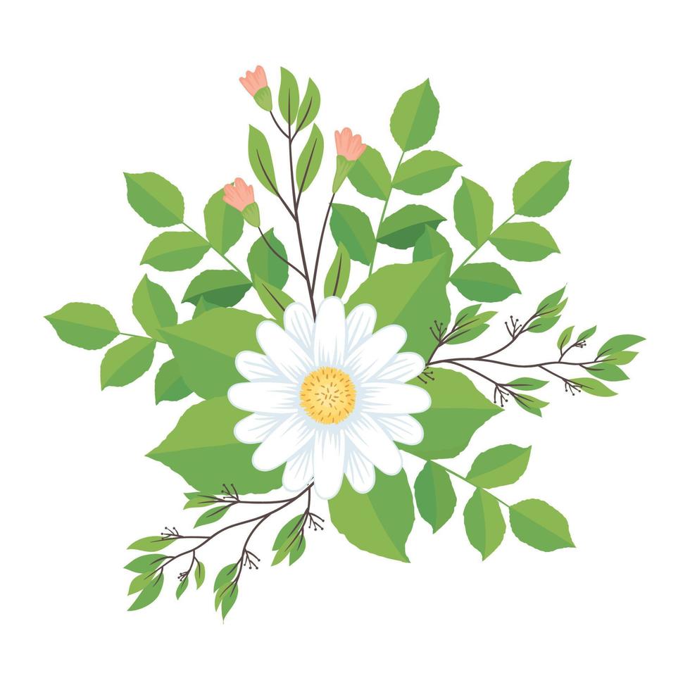 witte en roze bloemen vector