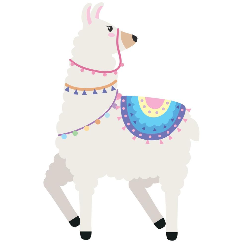 lama wandelen wild dier vector