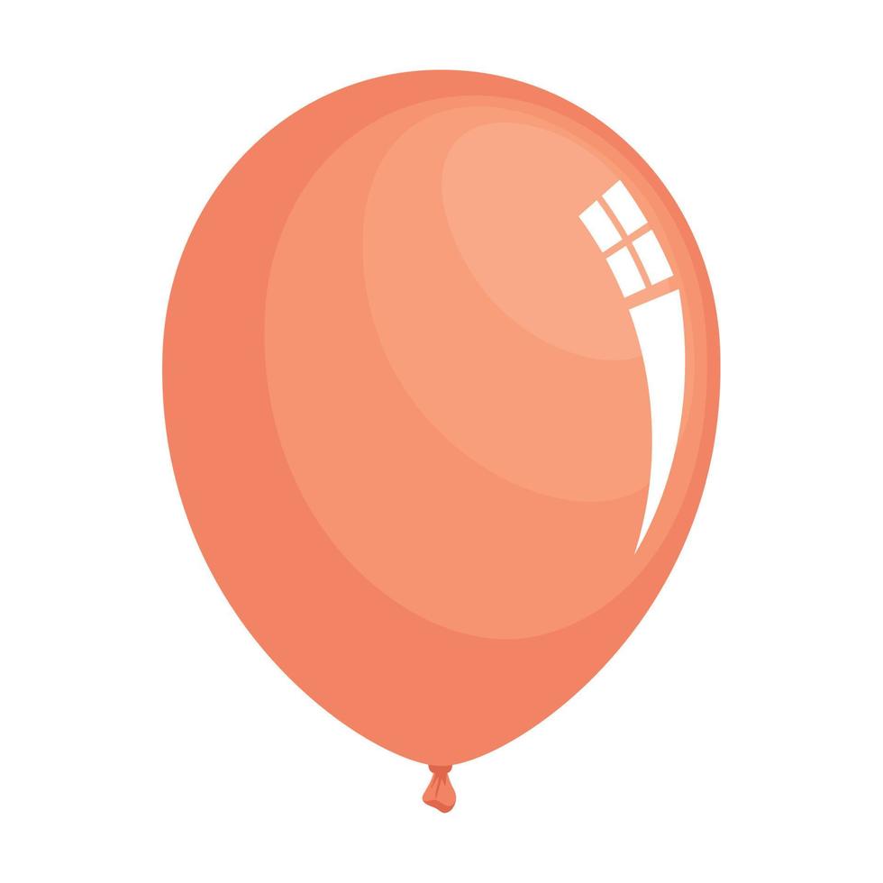 oranje ballon helium drijvend vector