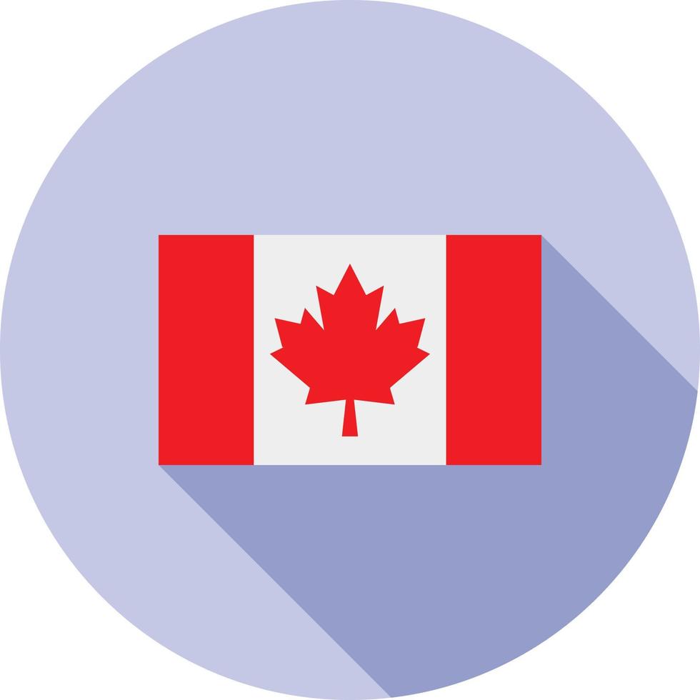 Canada vlak lang schaduw icoon vector