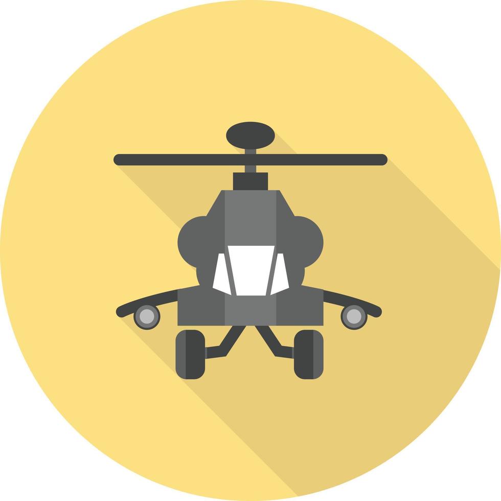 helikopter ii vlak lang schaduw icoon vector