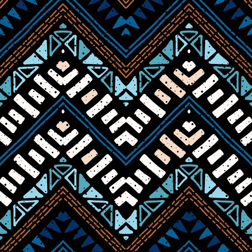 vector hand- getrokken naadloos volk patroon. tribal ontwerp. etnisch achtergrond