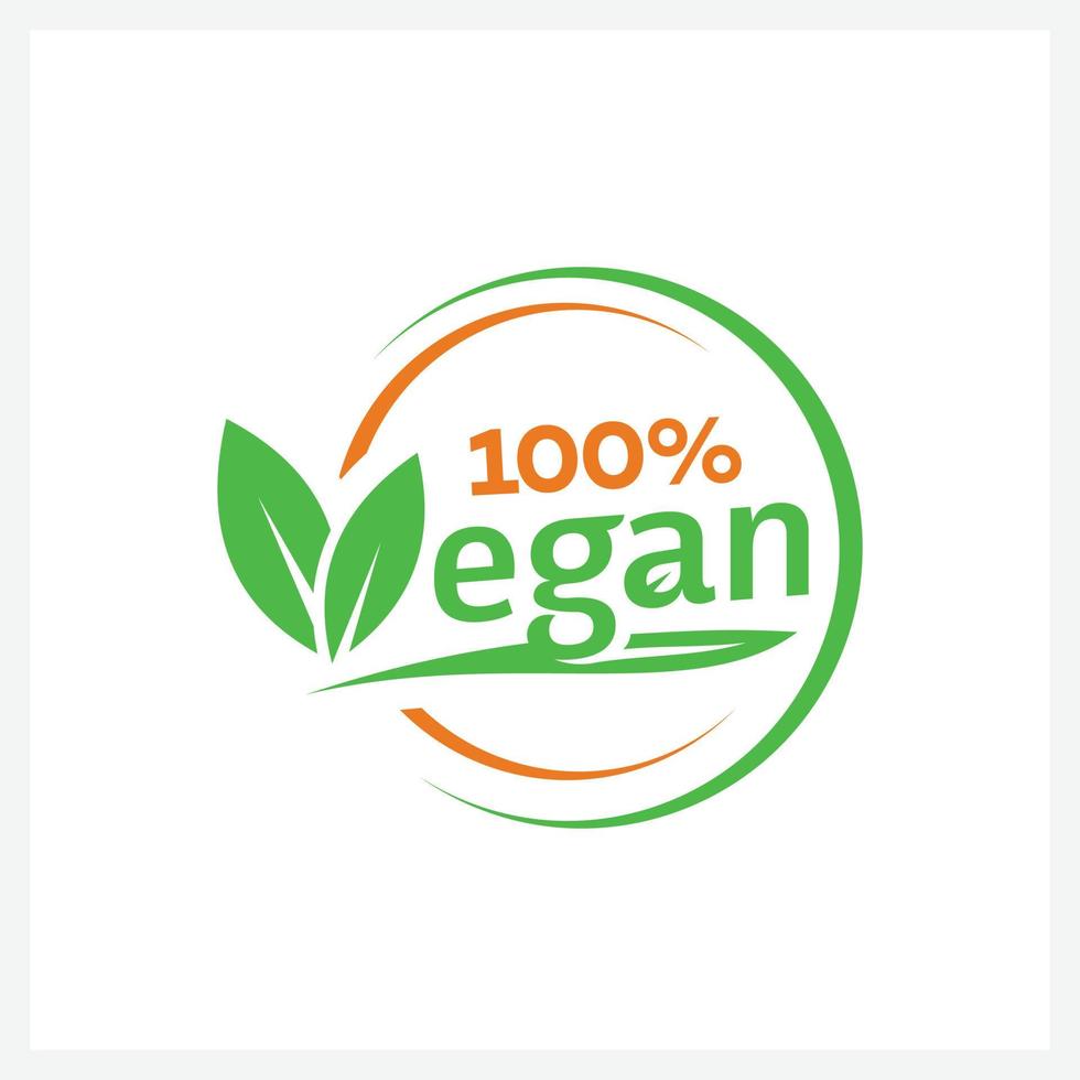 groen blad veganistisch logo ontwerp illustratie vector