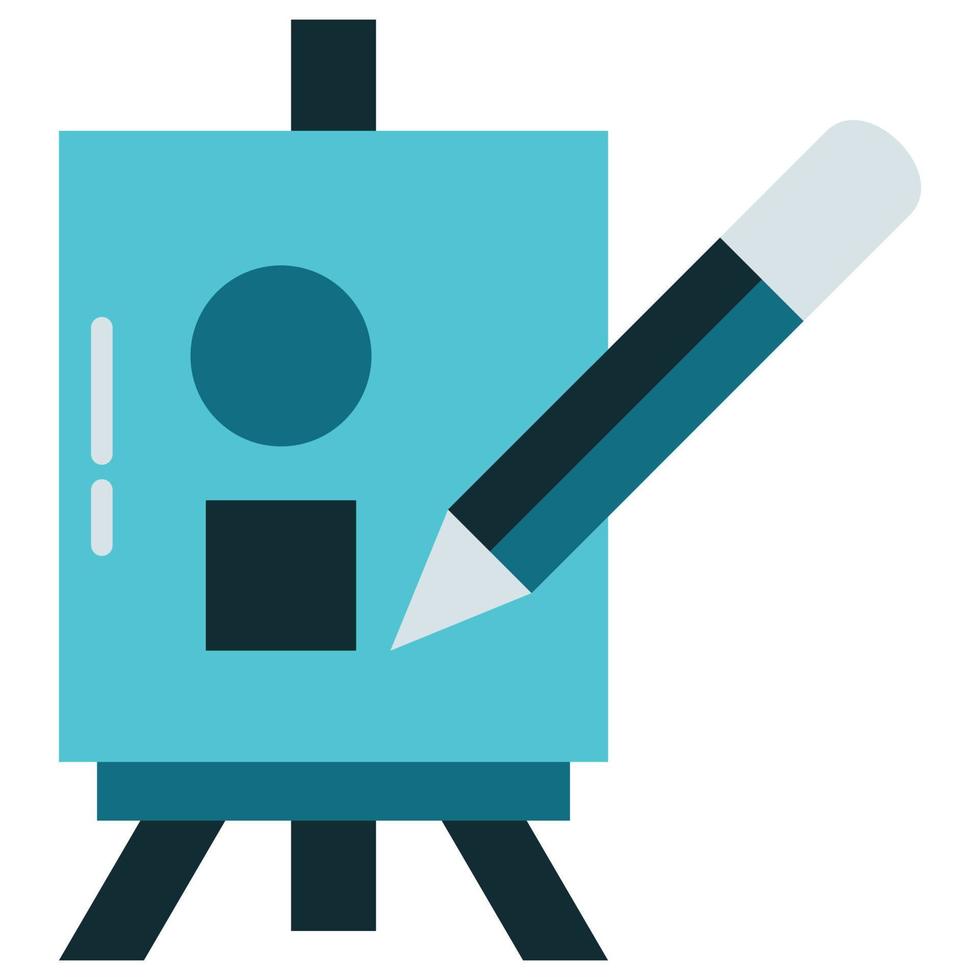 canvas en potlood icoon Aan een transparant achtergrond vector
