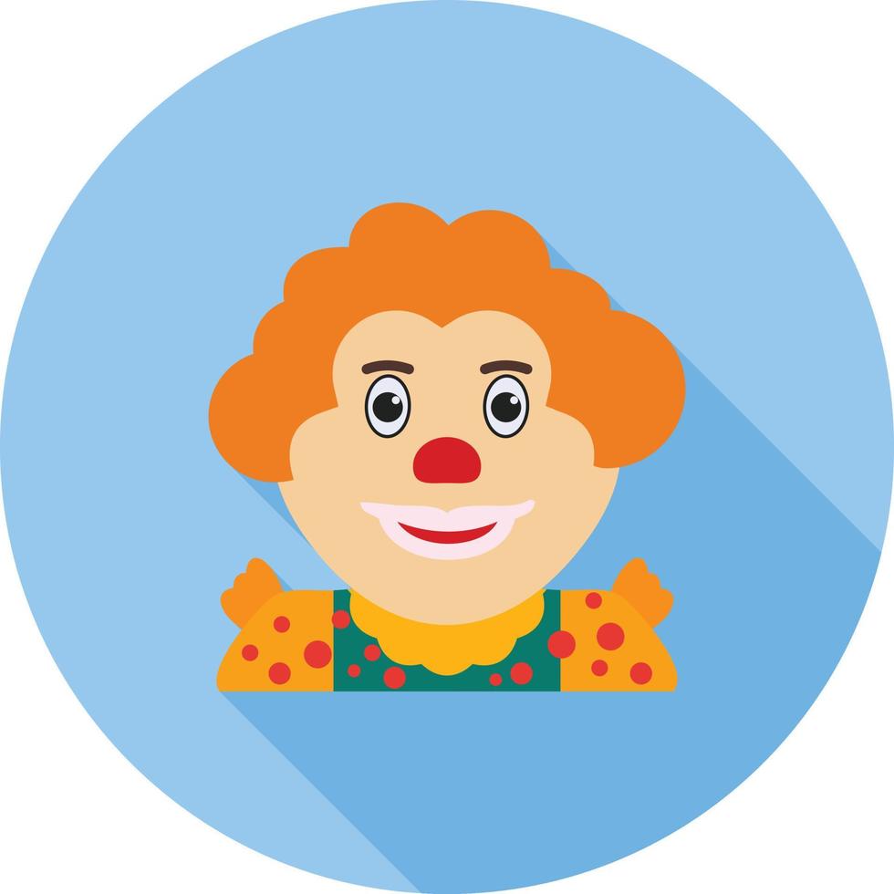 clown vlak lang schaduw icoon vector