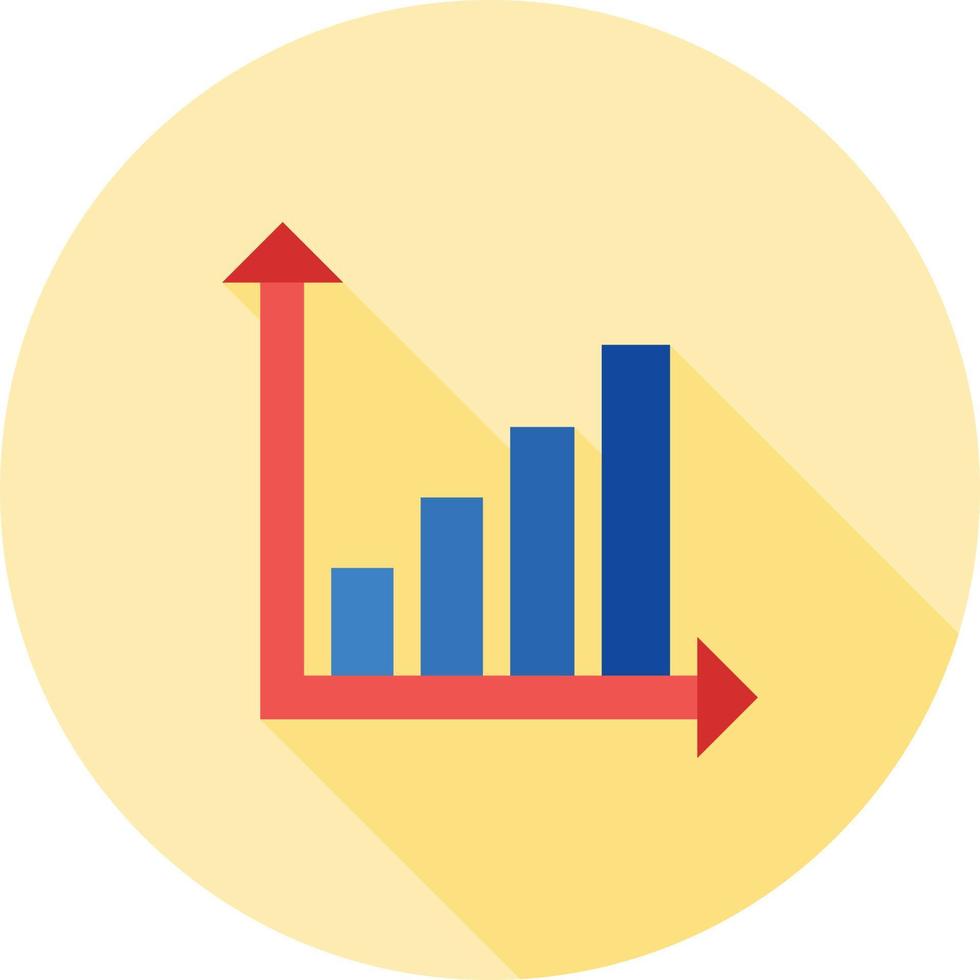 statistisch analyse vlak lang schaduw icoon vector