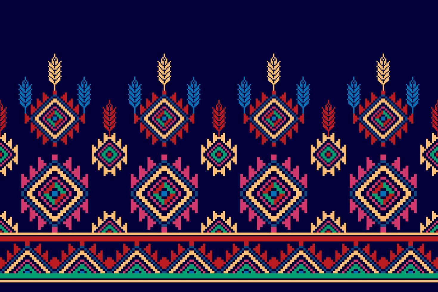 bloemen Hongaars Pools Moravisch volk etnisch naadloos patroon ontwerp. aztec kleding stof tapijt boho mandala's textiel decor behang. tribal inheems motief bloem traditioneel borduurwerk vector