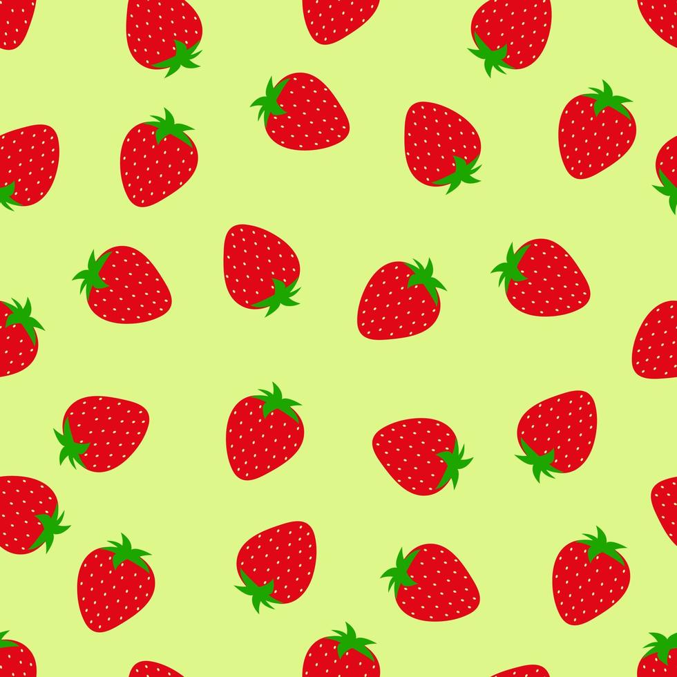 naadloos patroon met aardbeien . vector illustratie.